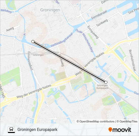SNELBUS IPV TREIN Bus Line Map