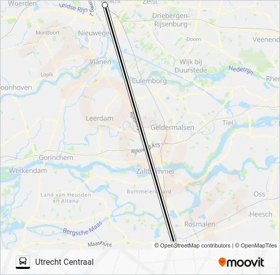 SNELBUS IPV TREIN Bus Line Map