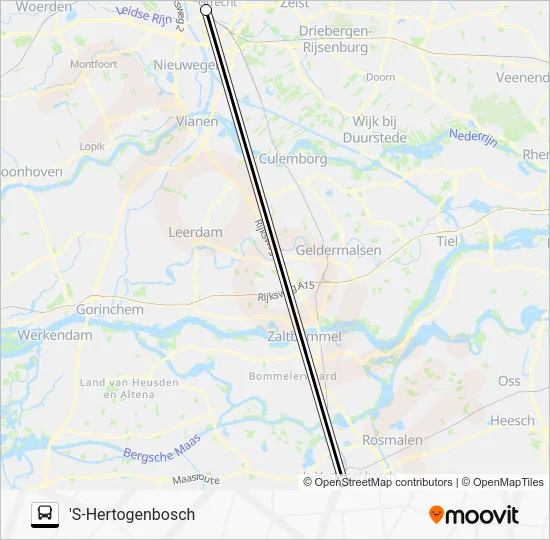 SNELBUS IPV TREIN Bus Line Map