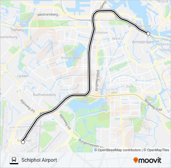SNELBUS IPV TREIN Bus Line Map
