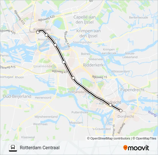 Buslinie STOPBUS IPV TREIN Karte