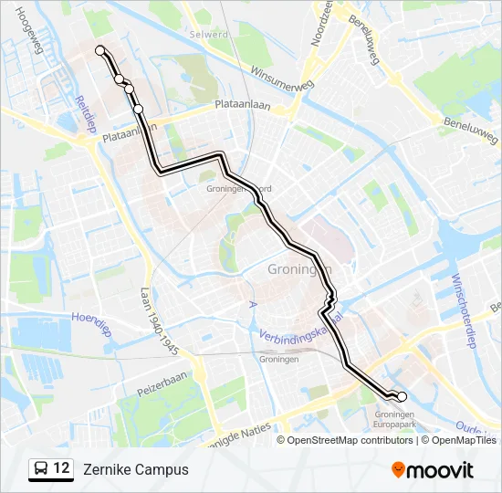 12 Bus Line Map
