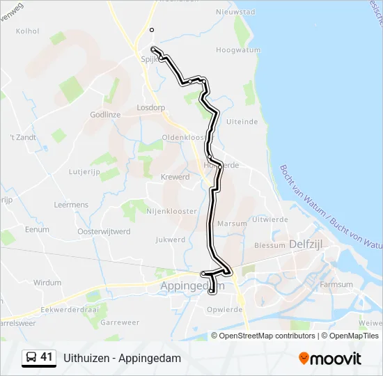 41 Bus Line Map