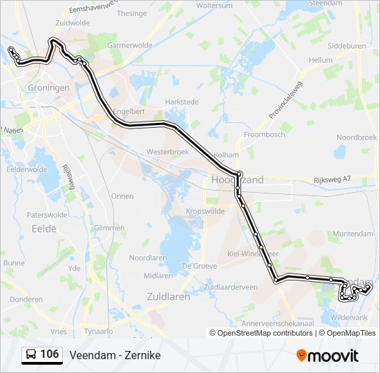106 Bus Line Map