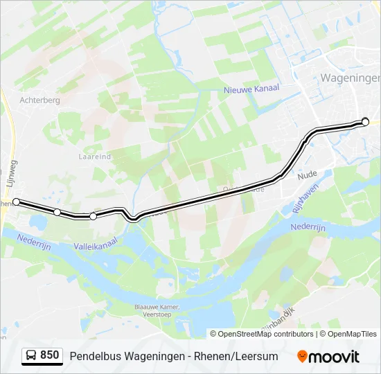 850 Bus Line Map