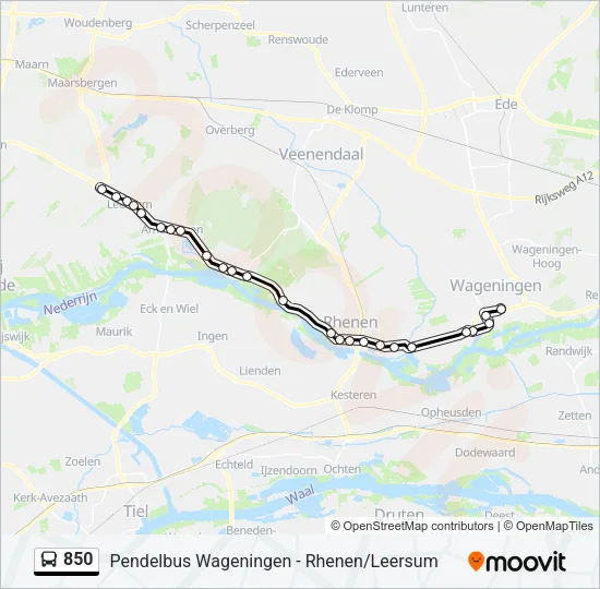 850 Bus Line Map