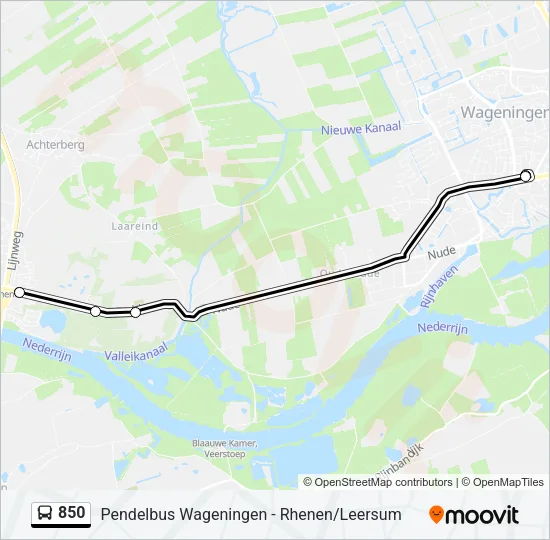 850 Bus Line Map