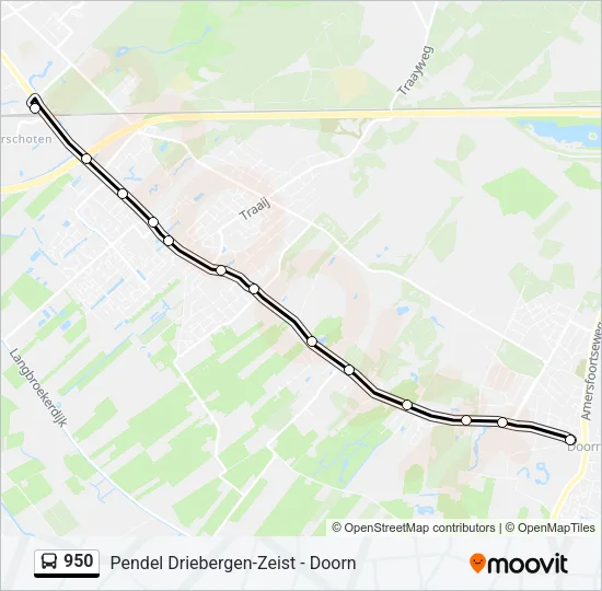 950 Bus Line Map