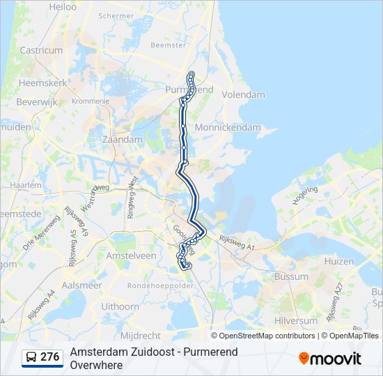 276 Bus Line Map