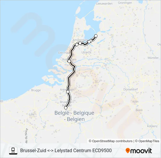 EUROCITY DIRECT Train Line Map