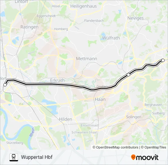 SNELTREIN RE13 Train Line Map
