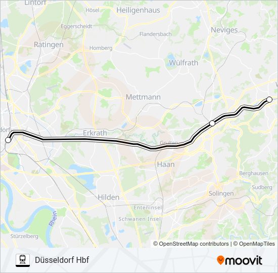 SNELTREIN RE13 Train Line Map