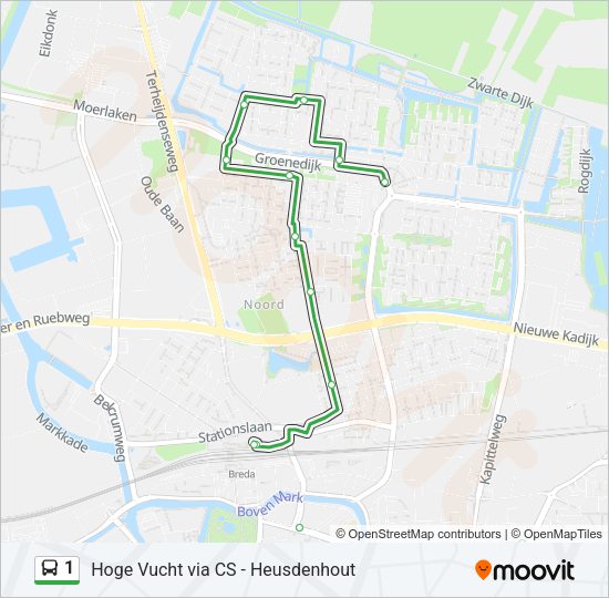 1 Bus Line Map