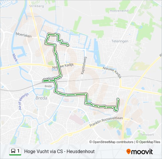 1 Bus Line Map
