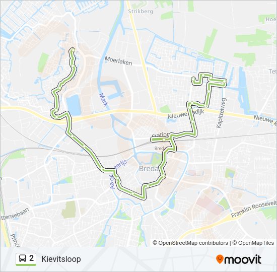 2 Bus Line Map