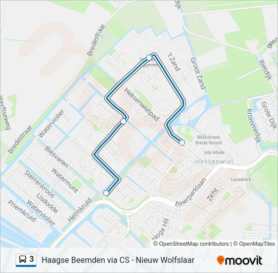 3 Bus Line Map