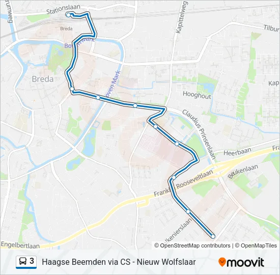 3 Bus Line Map