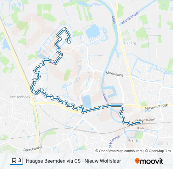 3 Bus Line Map