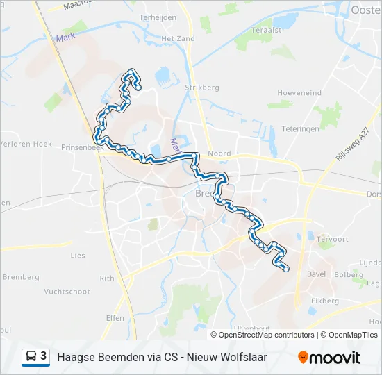 3 Bus Line Map