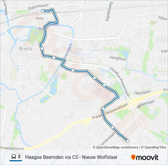 3 Bus Line Map
