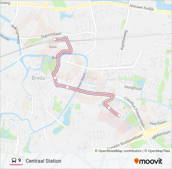 9 Bus Line Map