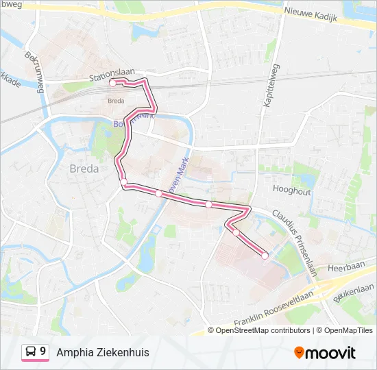 9 Bus Line Map