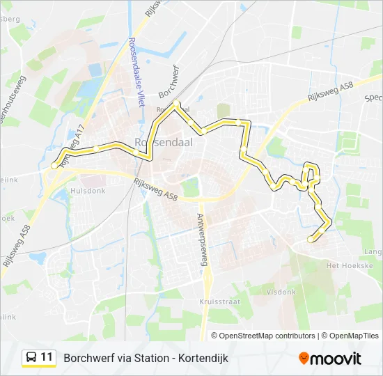 11 Bus Line Map