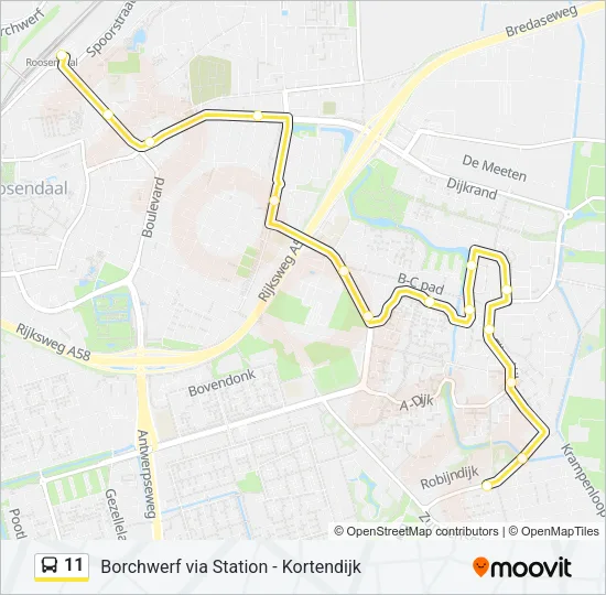 11 Bus Line Map