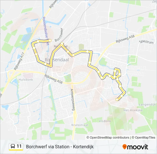 11 Bus Line Map