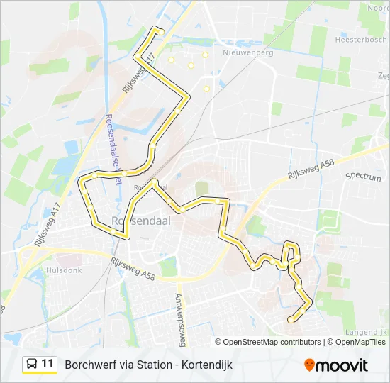 11 Bus Line Map