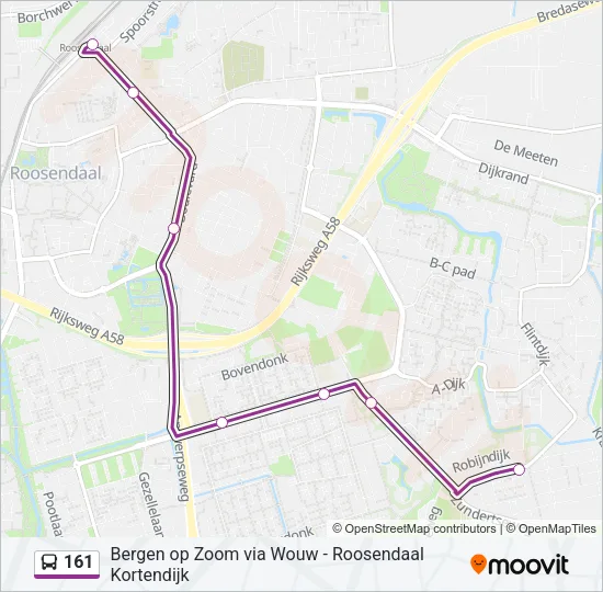 161 Bus Line Map