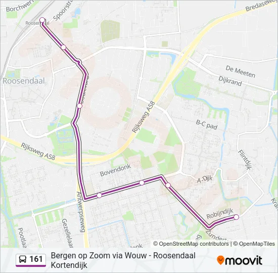 161 Bus Line Map