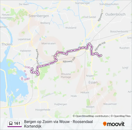 161 Bus Line Map