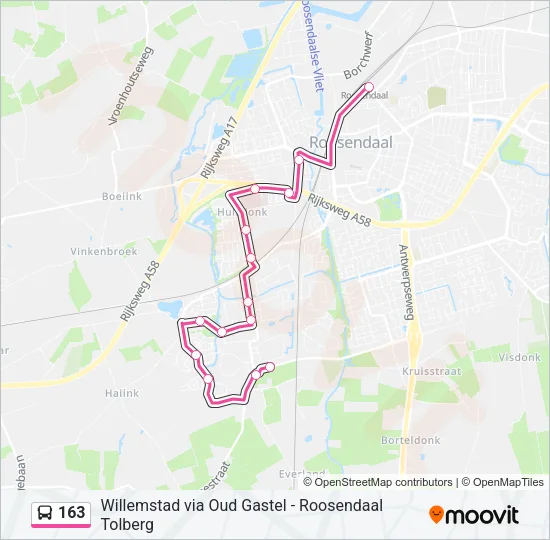 163 Bus Line Map