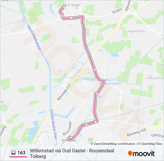 163 Bus Line Map