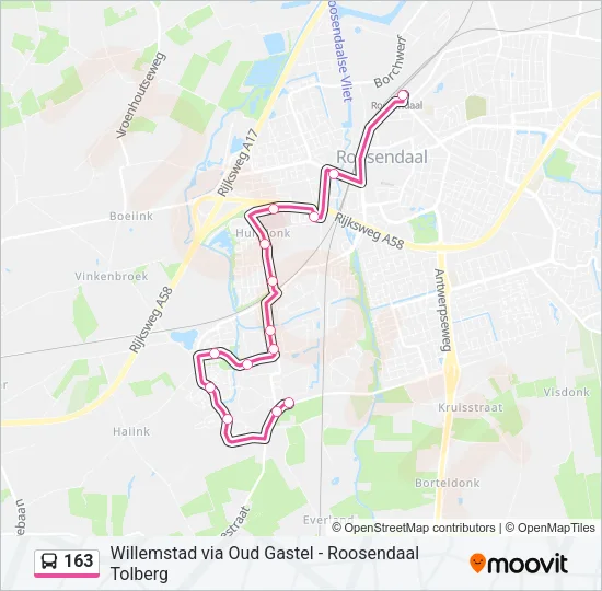 163 Bus Line Map