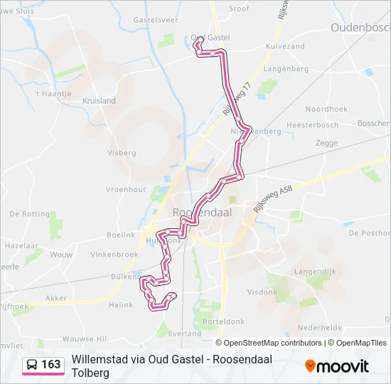 163 Bus Line Map