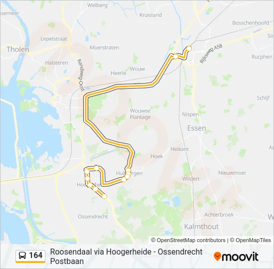 164 Bus Line Map