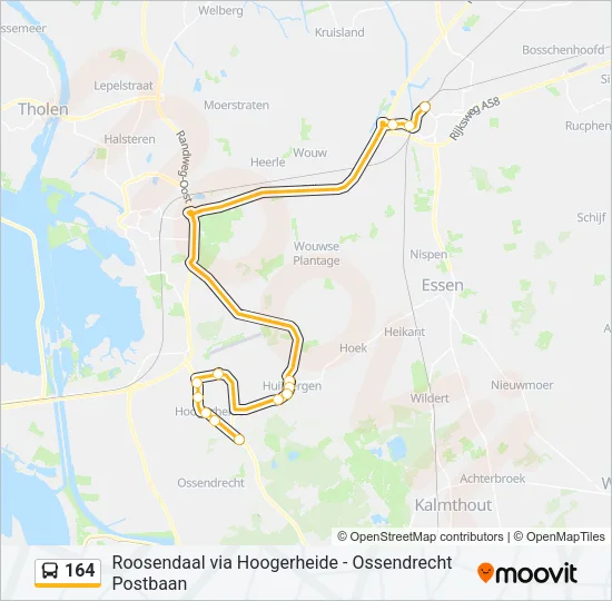 164 Bus Line Map
