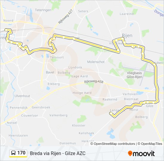 170 Bus Line Map