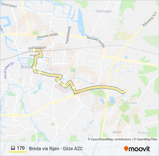 170 Bus Line Map