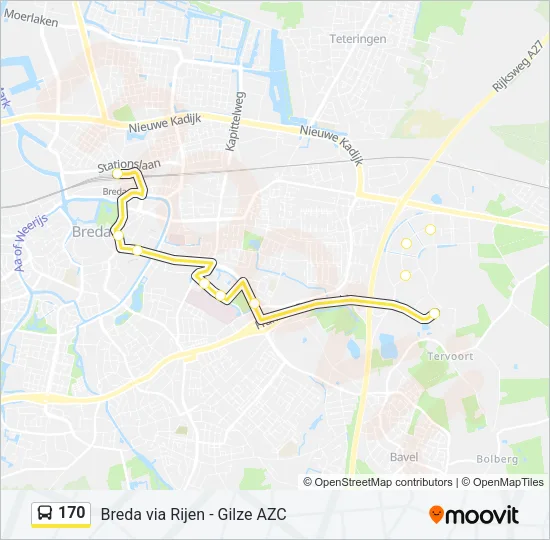 170 Bus Line Map