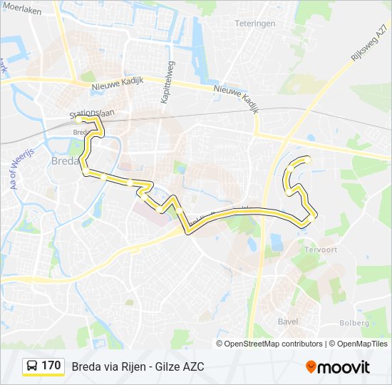 170 Bus Line Map