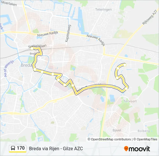 170 Bus Line Map