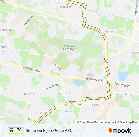 170 Bus Line Map