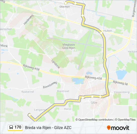 170 Bus Line Map