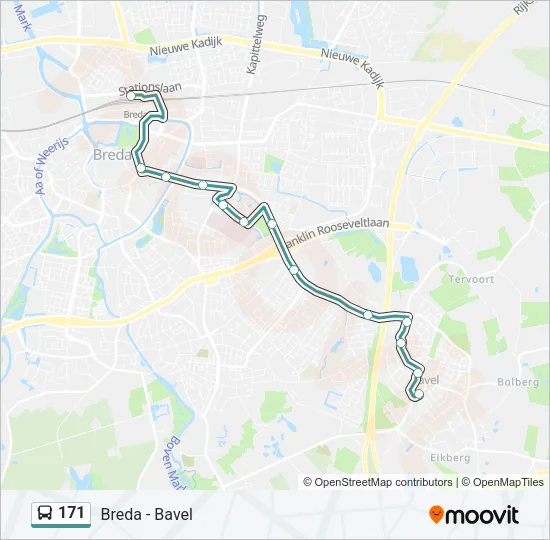 171 Bus Line Map
