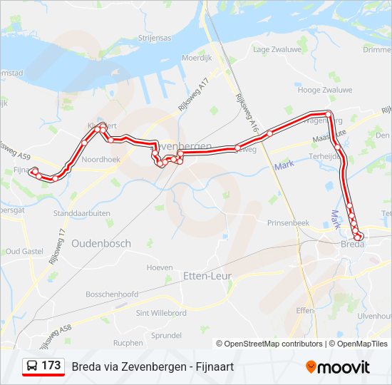 173 Bus Line Map