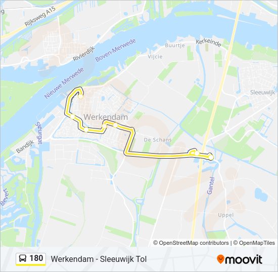 180 Bus Line Map