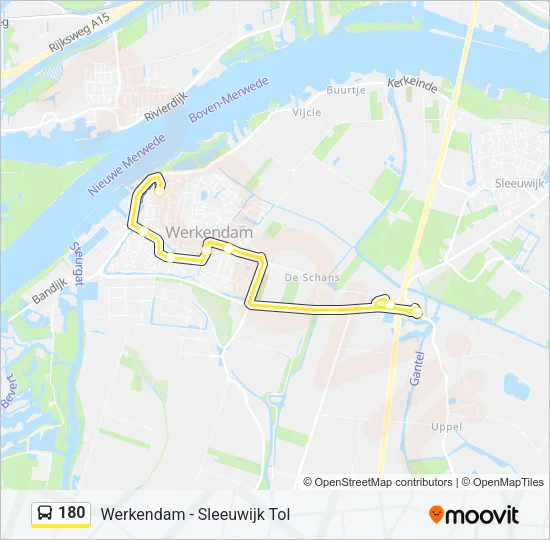 180 Bus Line Map